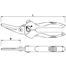 Cisaille universelle courbée bi-matière MOB 200 mm