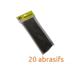 Lot de 20 treillis abrasifs grain moyen 100 Mondelin