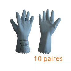 Lot de 10 paires de gants latex T9 Mondelin bleu