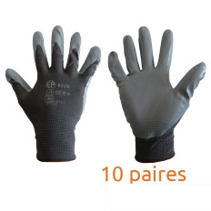 Lot de 10 paires de gants polyamide enduction nitrile T10 Mondelin