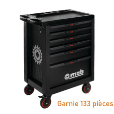 Servante PROLINER 6 tiroirs garnie 133 pièces MOB