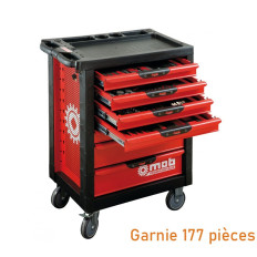 Servante PROLINER 7 tiroirs garnie 177 pièces MOB