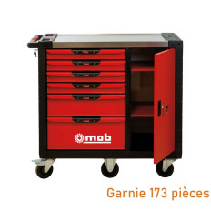 Servante XLINER avec armoire 6 tiroirs garnie 173 pièces MOB