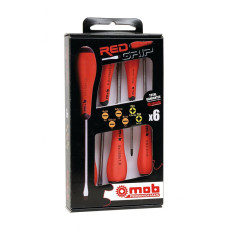 Jeu de 6 tournevis Redgrip fente + phillips MOB