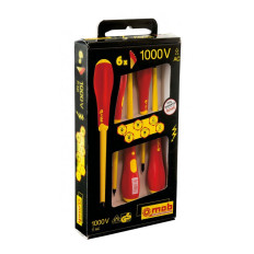 Jeu de 6 tournevis isolés 1000V fente + phillips MOB