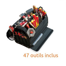 Boîte à outils Easy Bag + 47 pièces électricien MOB